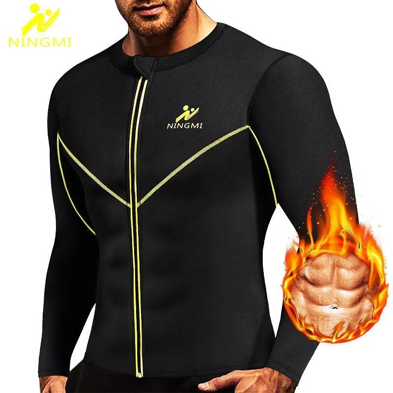 Men Waist Trainer Slim Body Shaper Vest Jacket with Zipper