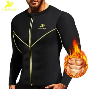 Men Waist Trainer Slim Body Shaper Vest Jacket with Zipper