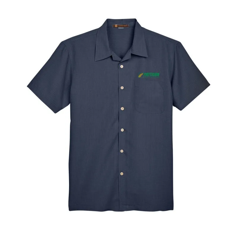 Men's Harriton Barbados Textured Camp Shirt