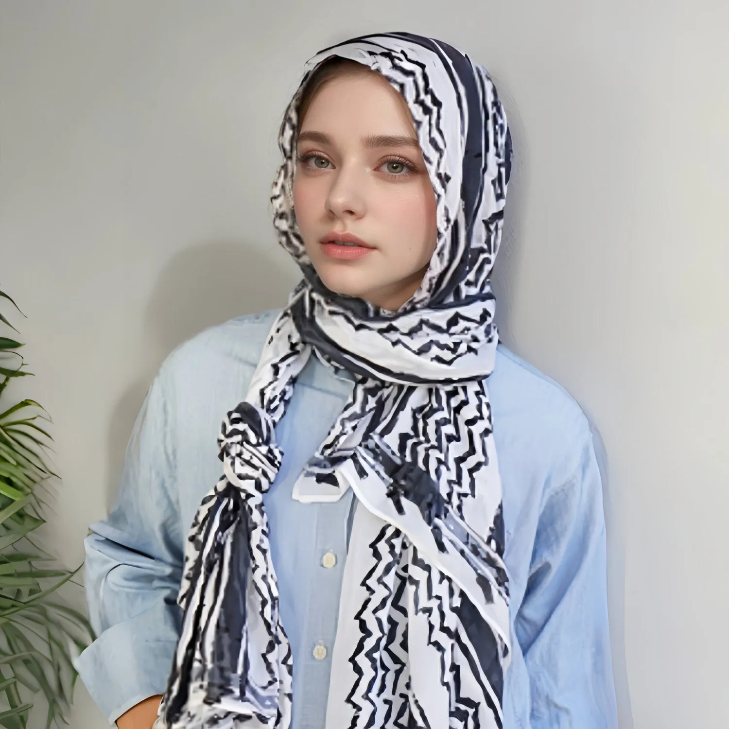 MYBD01  PRINTED COTTON MODAL HIJAB