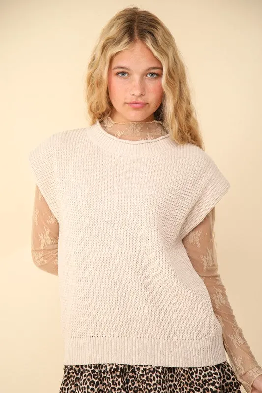 NEW!! Brooke Mock Neck Sweater in Cream