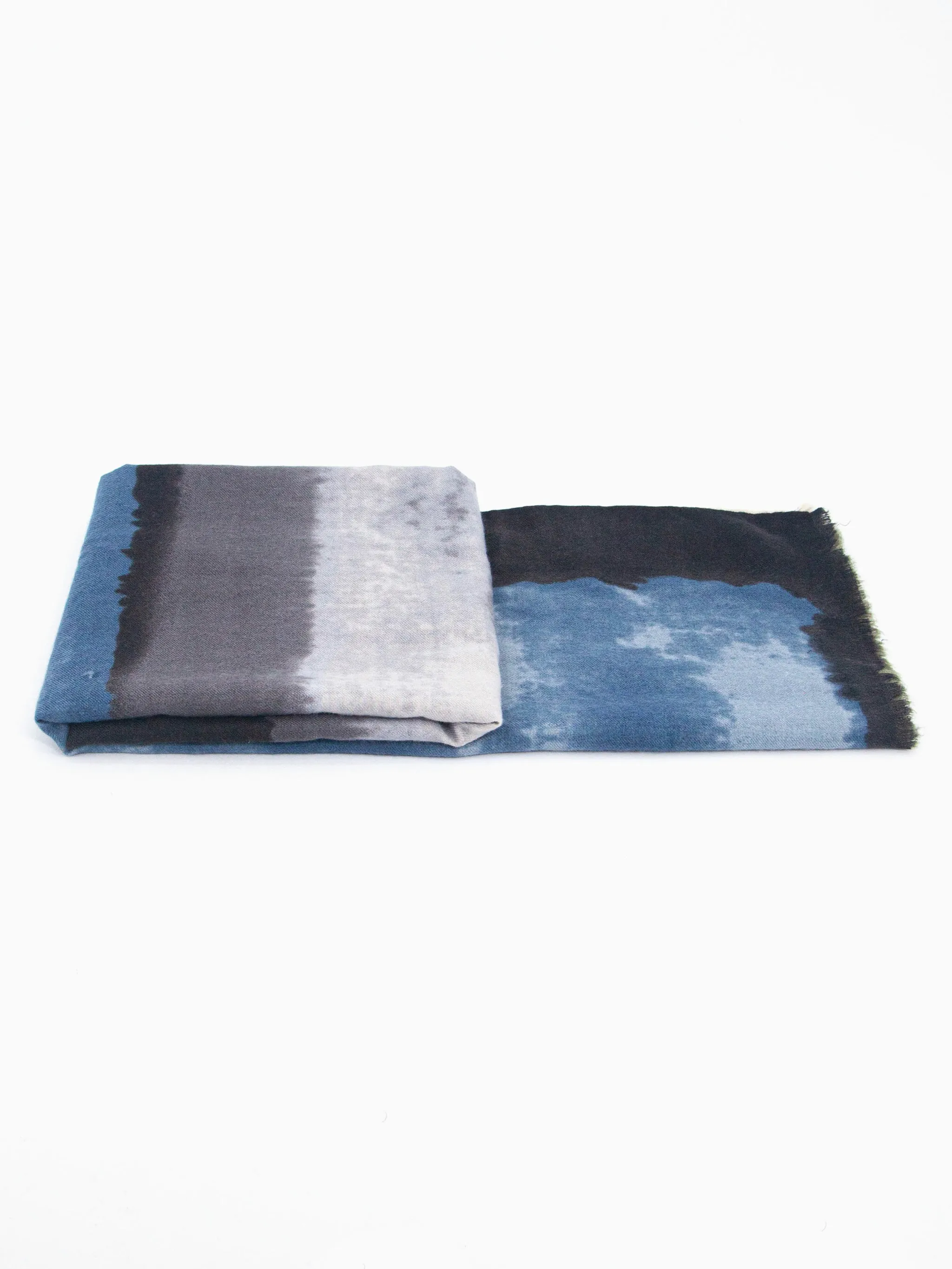 Penelope Lightweight Scarf - Black, Watercolour