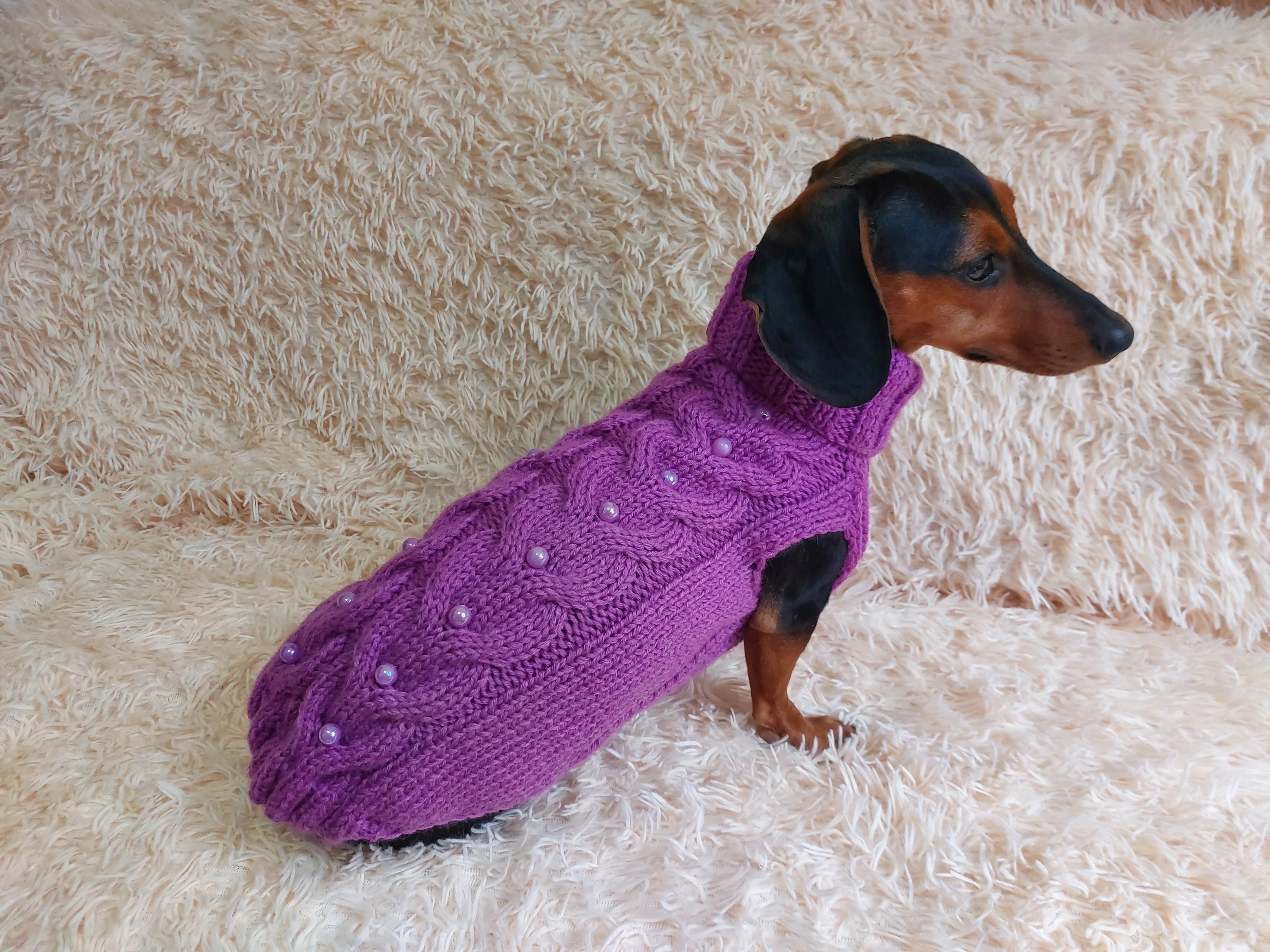 Pet clothes dog jumper with beads,holiday dog clothes,gift for pets ,Classic Aran Knit Dog Sweater,Knitted jumper for dog, sweater dachshund