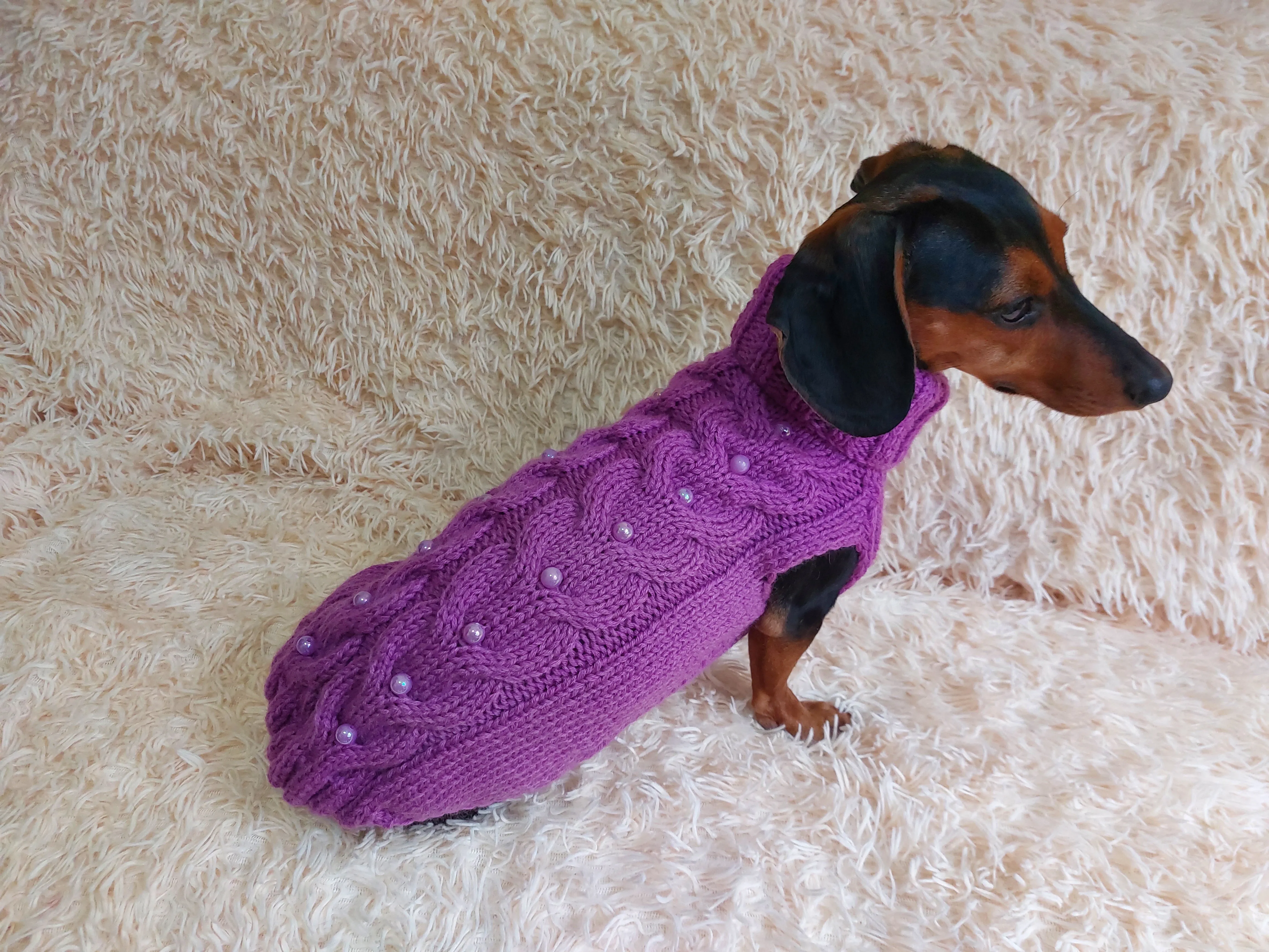 Pet clothes dog jumper with beads,holiday dog clothes,gift for pets ,Classic Aran Knit Dog Sweater,Knitted jumper for dog, sweater dachshund