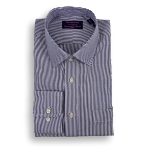 Pinstripe Spread Collar Dress Shirt