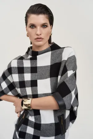 Plaid Jacquard Knit Sweater 243946