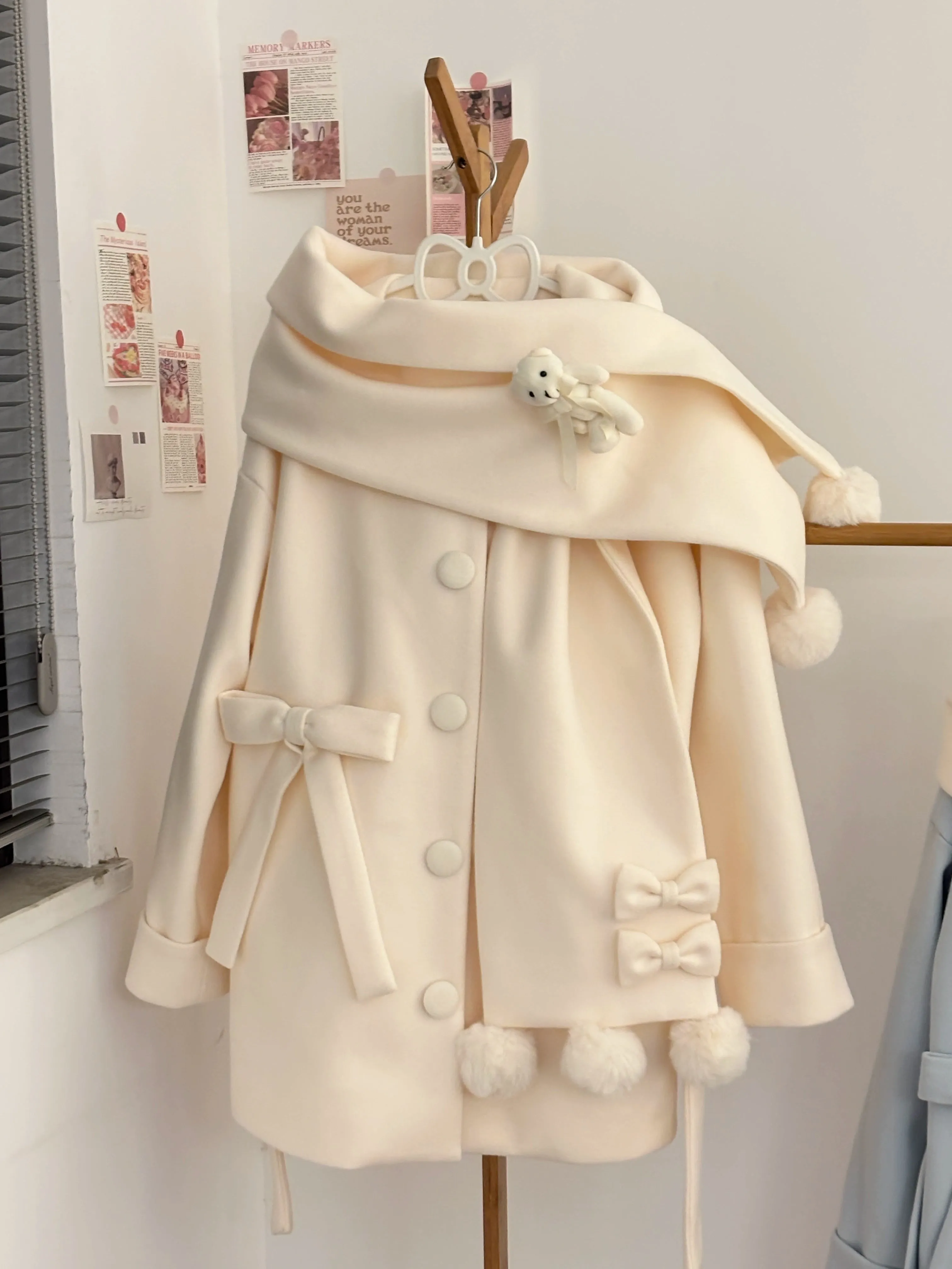 Platycodon House~Winter Sweet Lolita Coat Long Scarf Outerwear