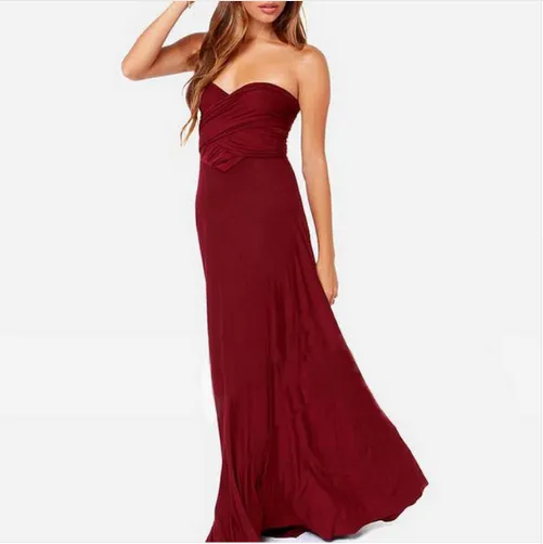 Plunge Tie Waist Maxi Dress