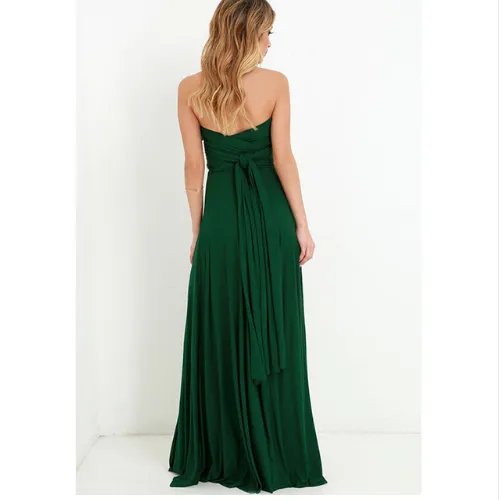 Plunge Tie Waist Maxi Dress