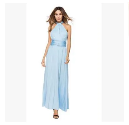 Plunge Tie Waist Maxi Dress