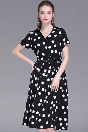 Polka Dot Wrap Dress