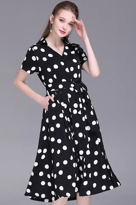 Polka Dot Wrap Dress