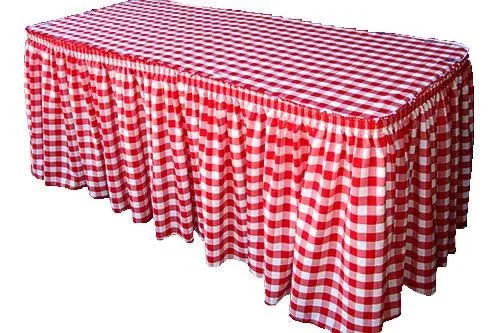 Poly Check Table Skirt