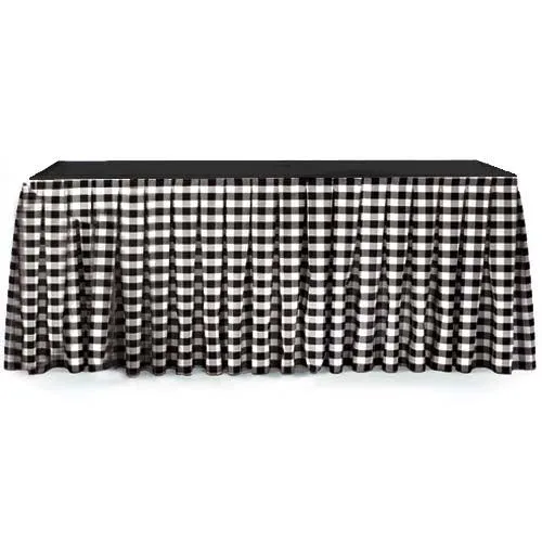 Poly Check Table Skirt