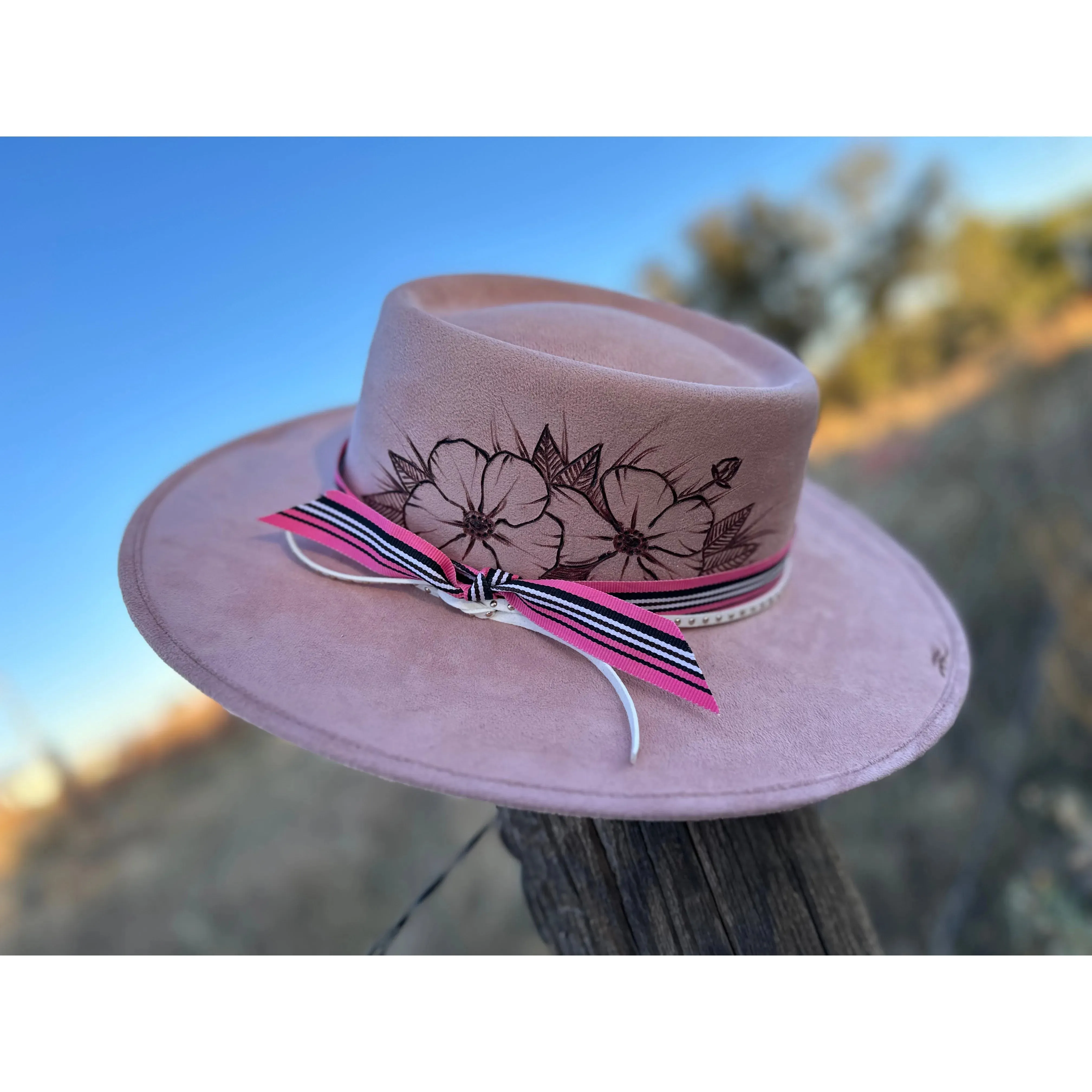 Pretty in Pink Floral Hat