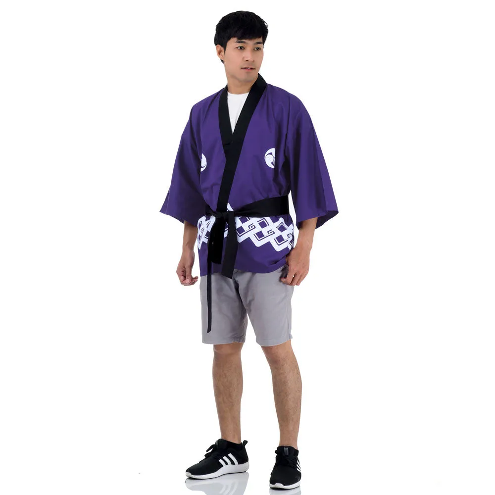 Purple Japanese Happi Kimono Jacket Murasaki Grace