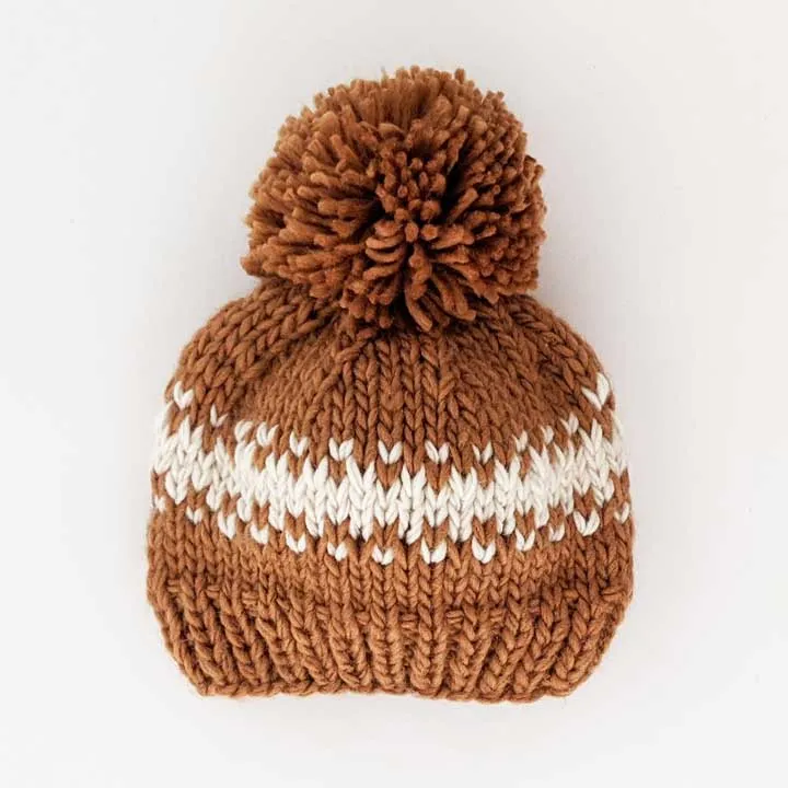 Rebel Pecan Knit Beanie Hat  for Babies thru Adults