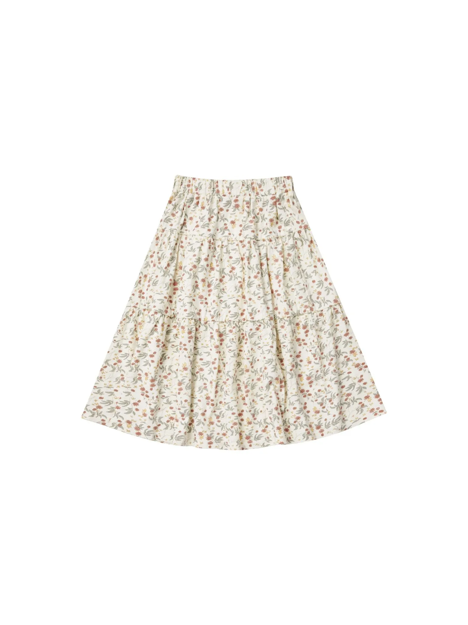 Rylee and Cru Tiered Midi Skirt in Garden