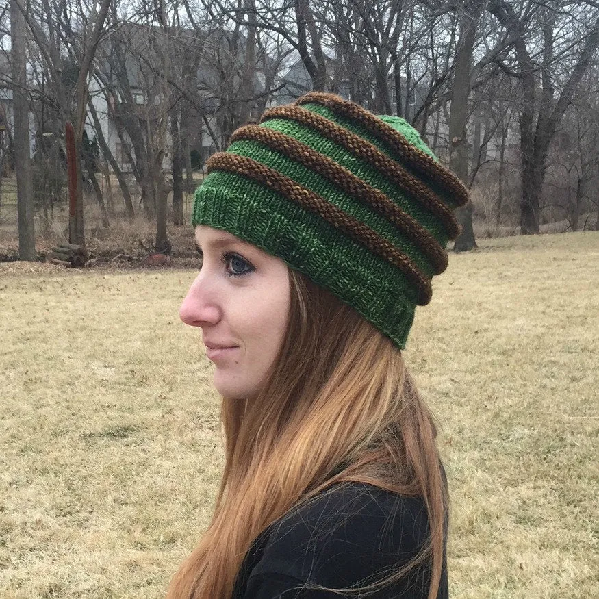 Sail the Seas Slouch Hat, Knitting Pattern for DK Weight Yarn