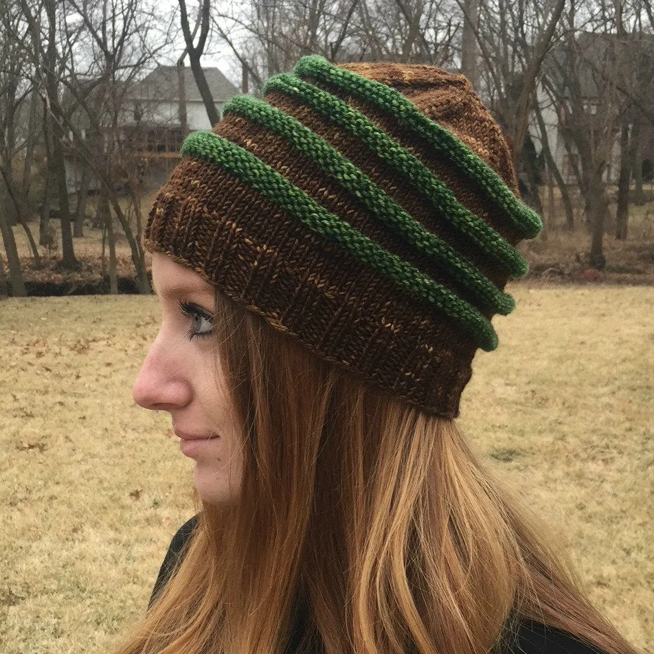 Sail the Seas Slouch Hat, Knitting Pattern for DK Weight Yarn