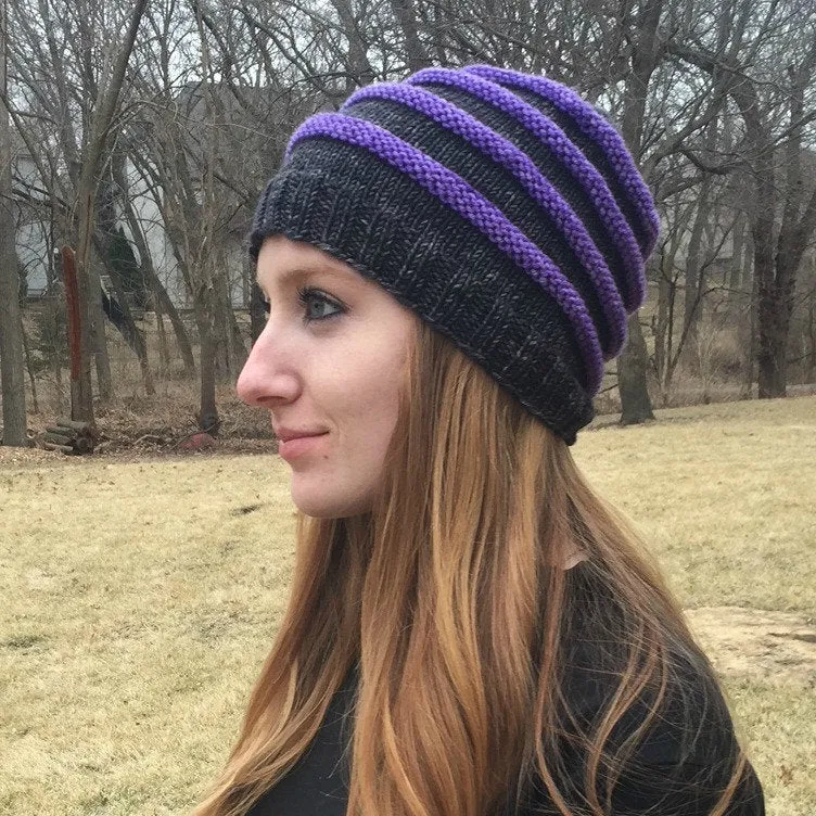 Sail the Seas Slouch Hat, Knitting Pattern for DK Weight Yarn