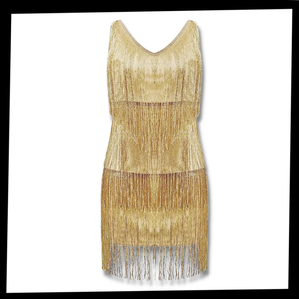 Sequin V-Neck Slip Dress