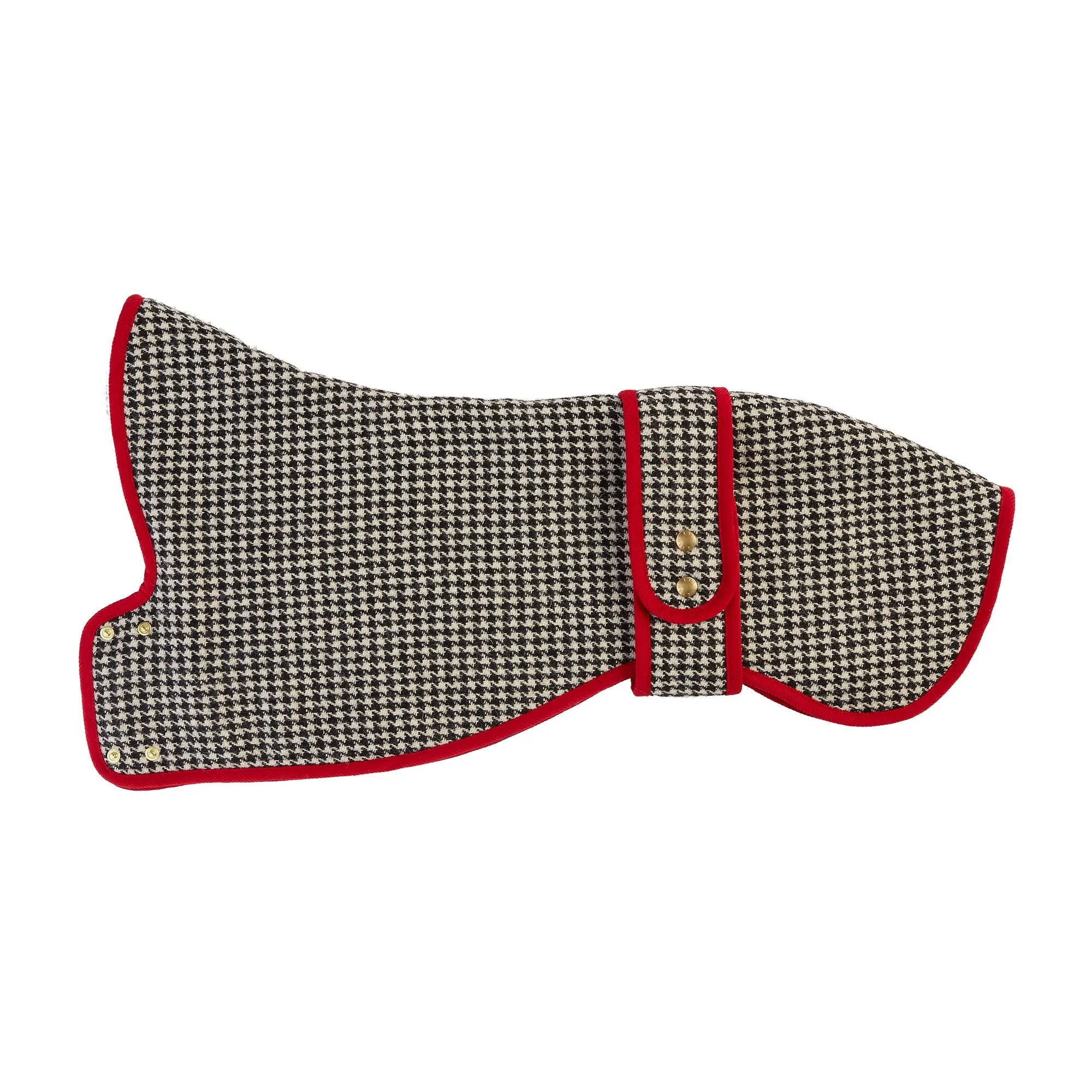 Sidney Monochrome Harris Tweed Whippet Dog Coat