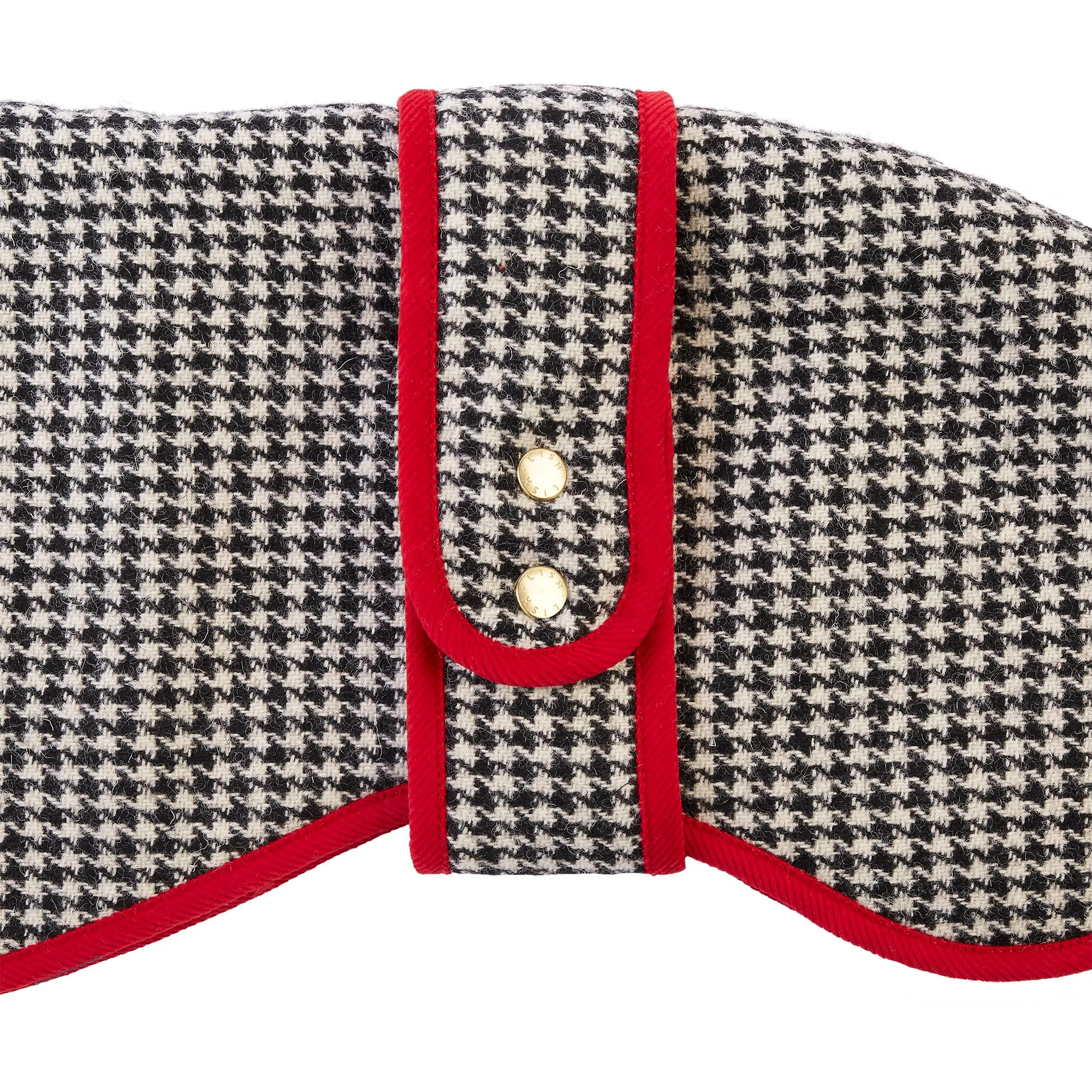 Sidney Monochrome Harris Tweed Whippet Dog Coat