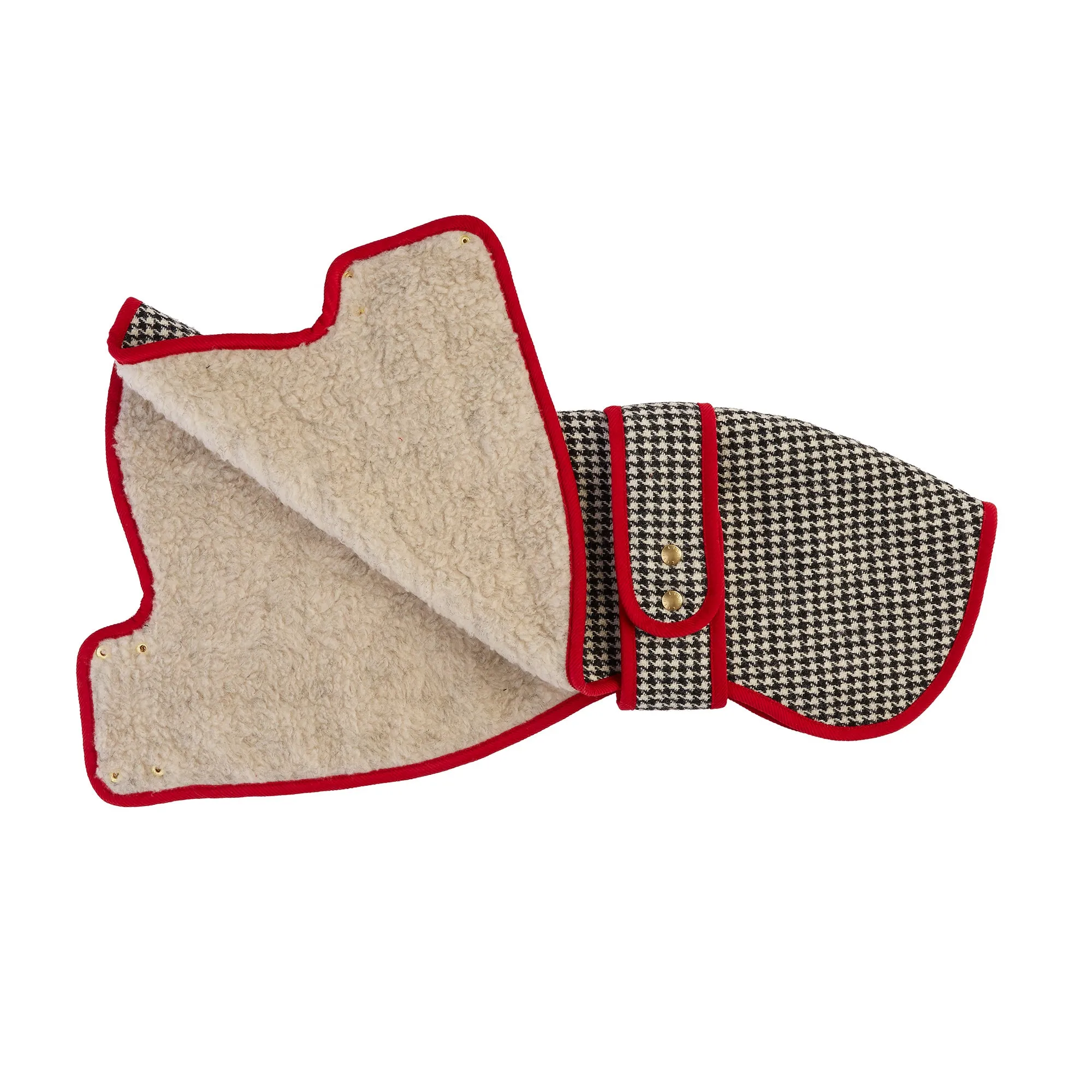 Sidney Monochrome Harris Tweed Whippet Dog Coat