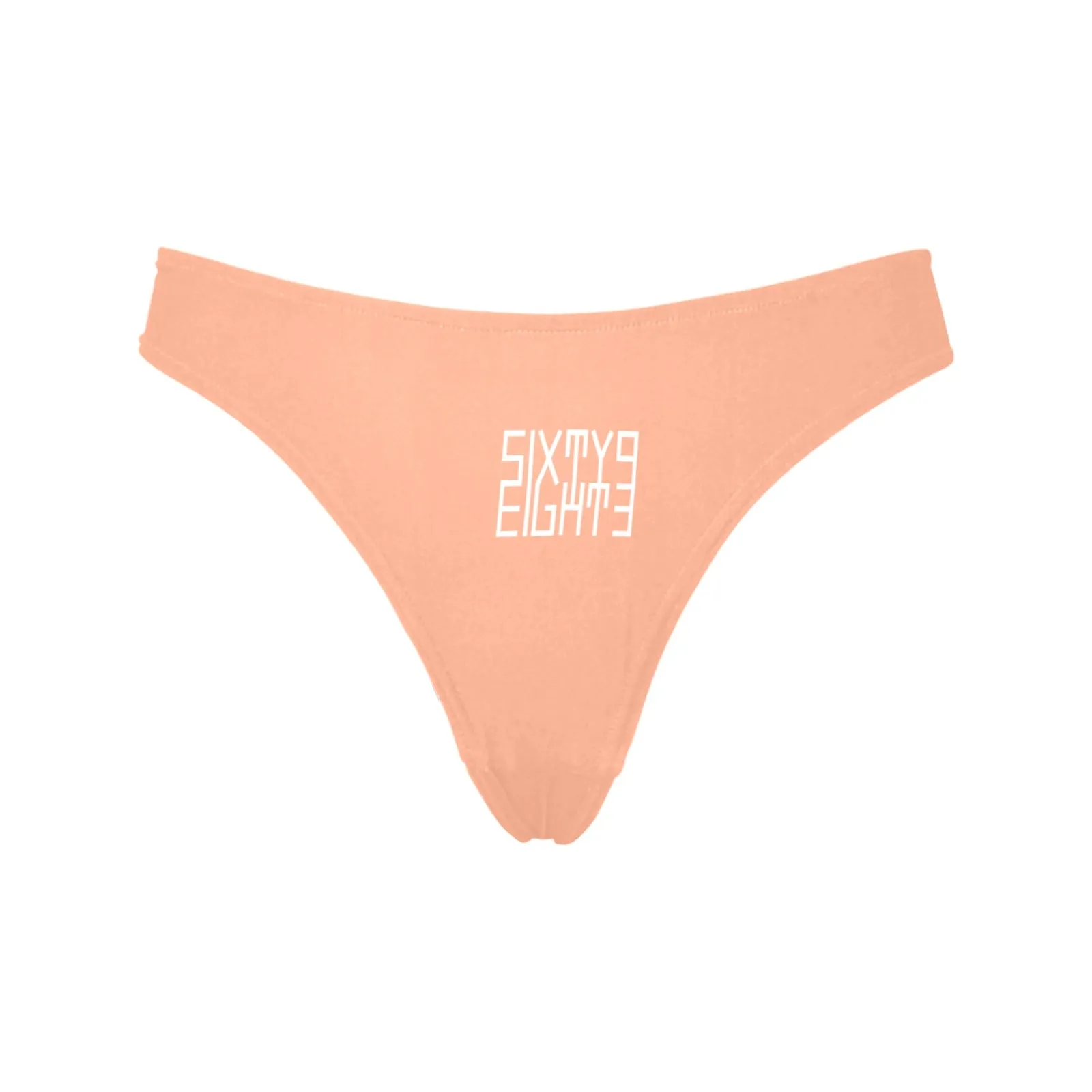 Sixty Eight 93 Logo White Peach Thong