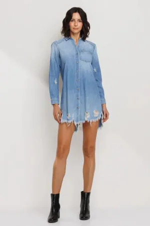 Sneak Peek Denim Shirt Dress