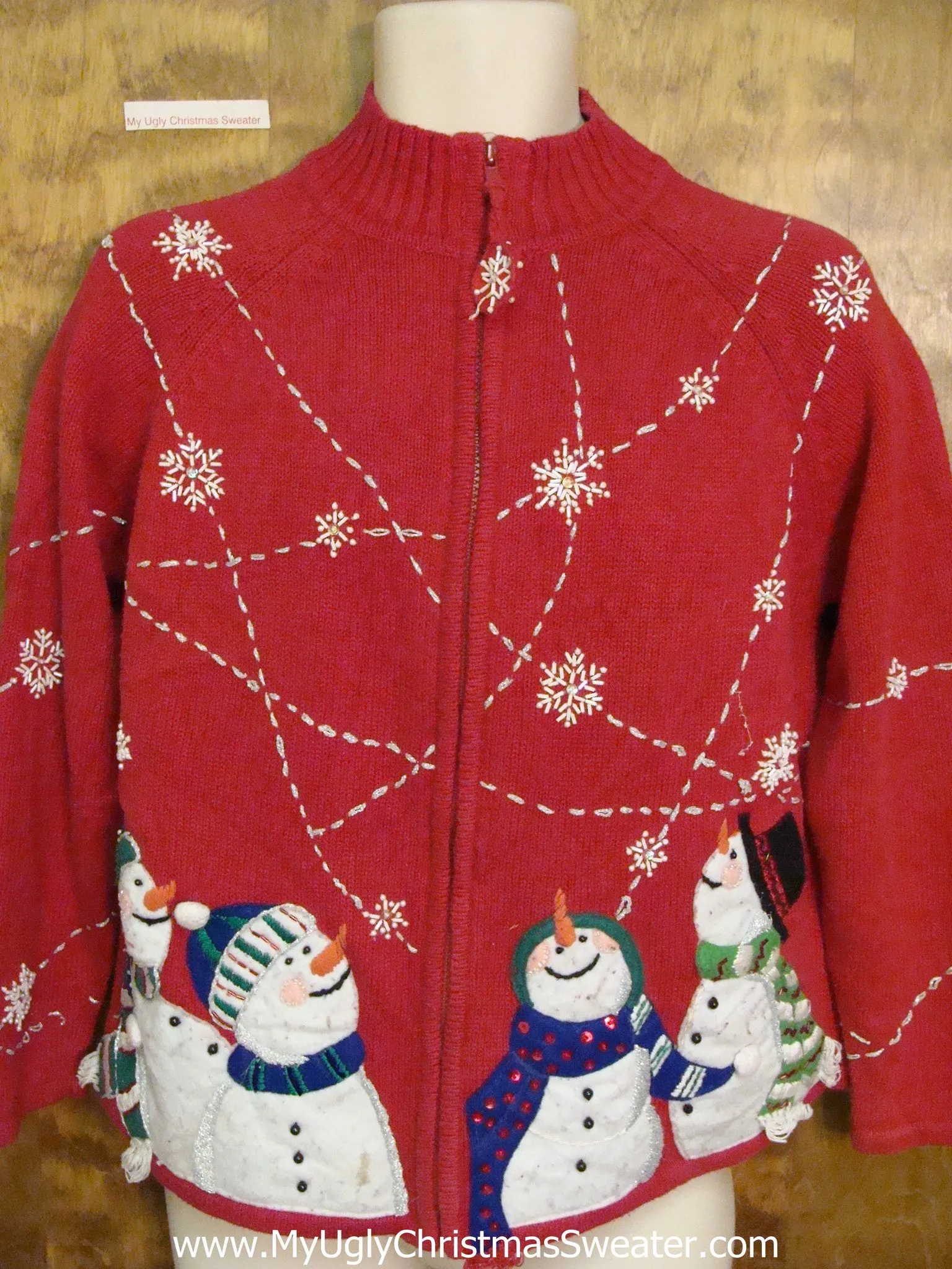 Star Gazing Snowmen Ugly Christmas Sweater