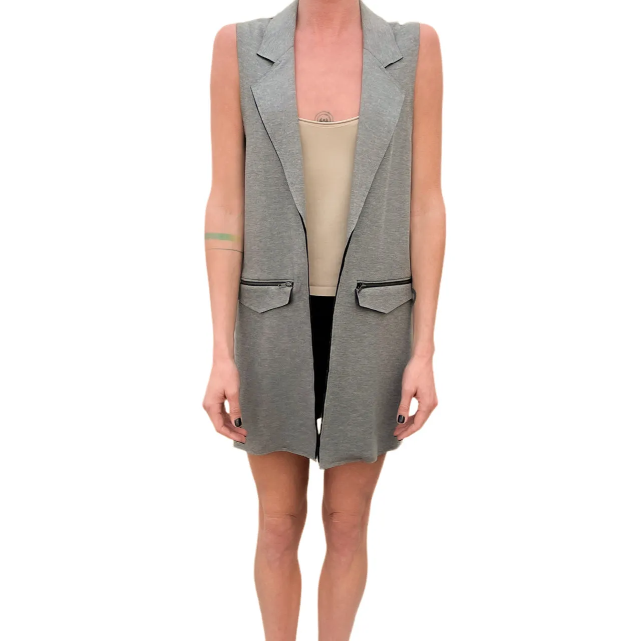 Topshop Open Sleeveless Coat