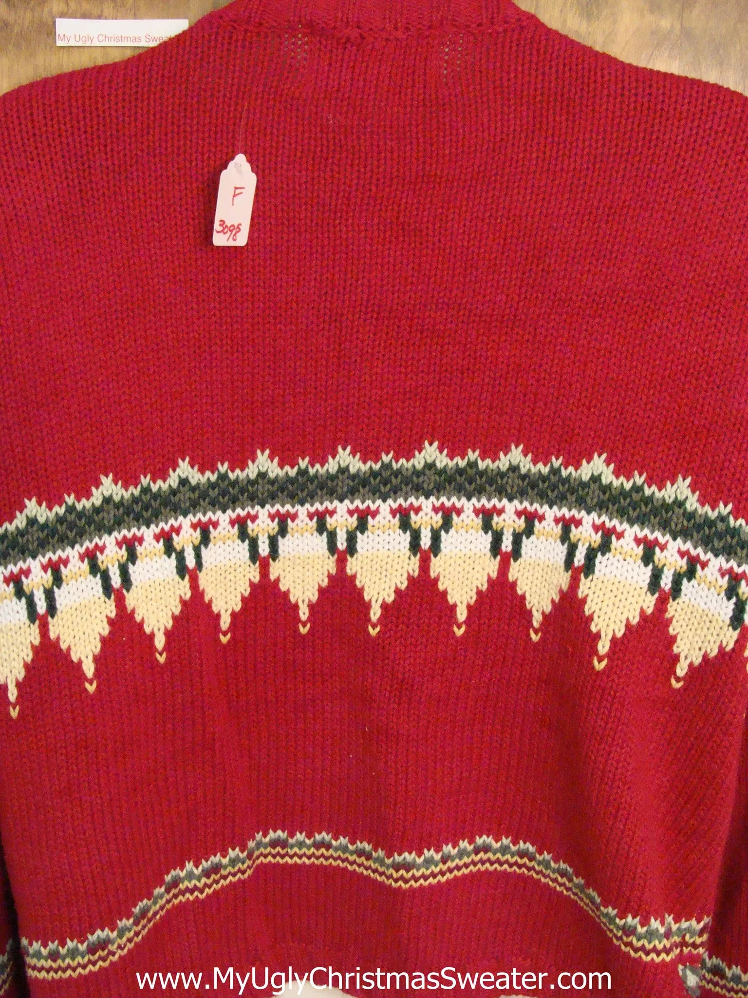 Ugly 80s Bad Christmas Sweater Cardigan