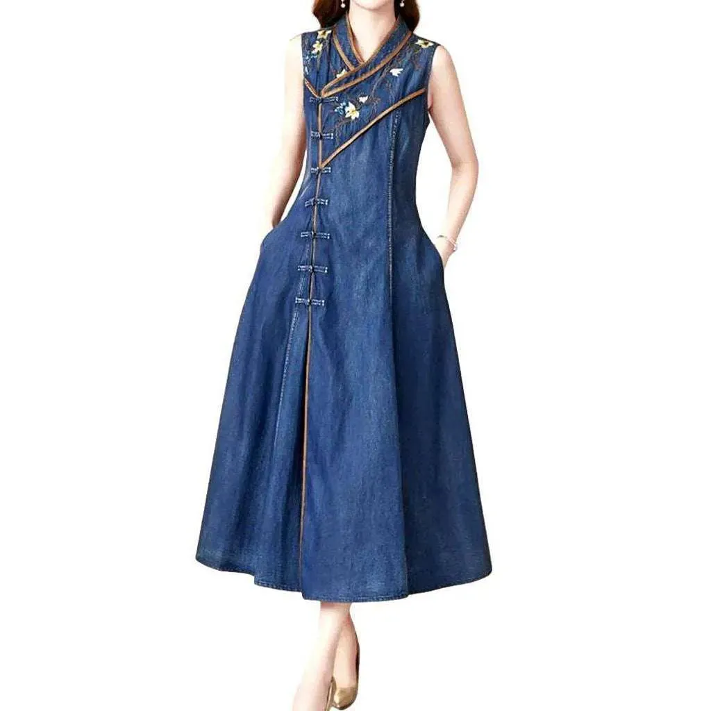 Urban flared denim dress