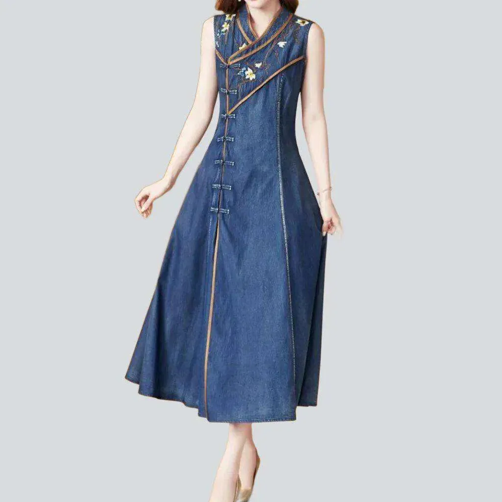 Urban flared denim dress