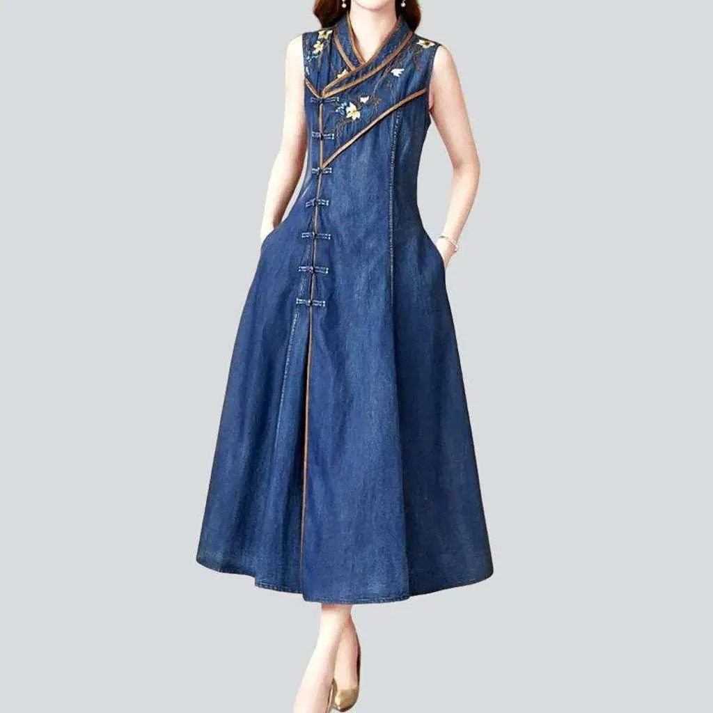 Urban flared denim dress