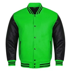 Varsity Jacket Kelly Green - Black