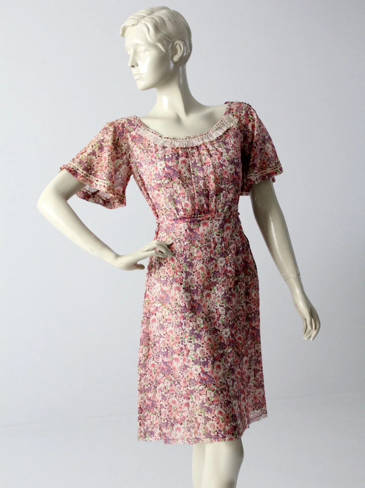 vintage 30s floral dress