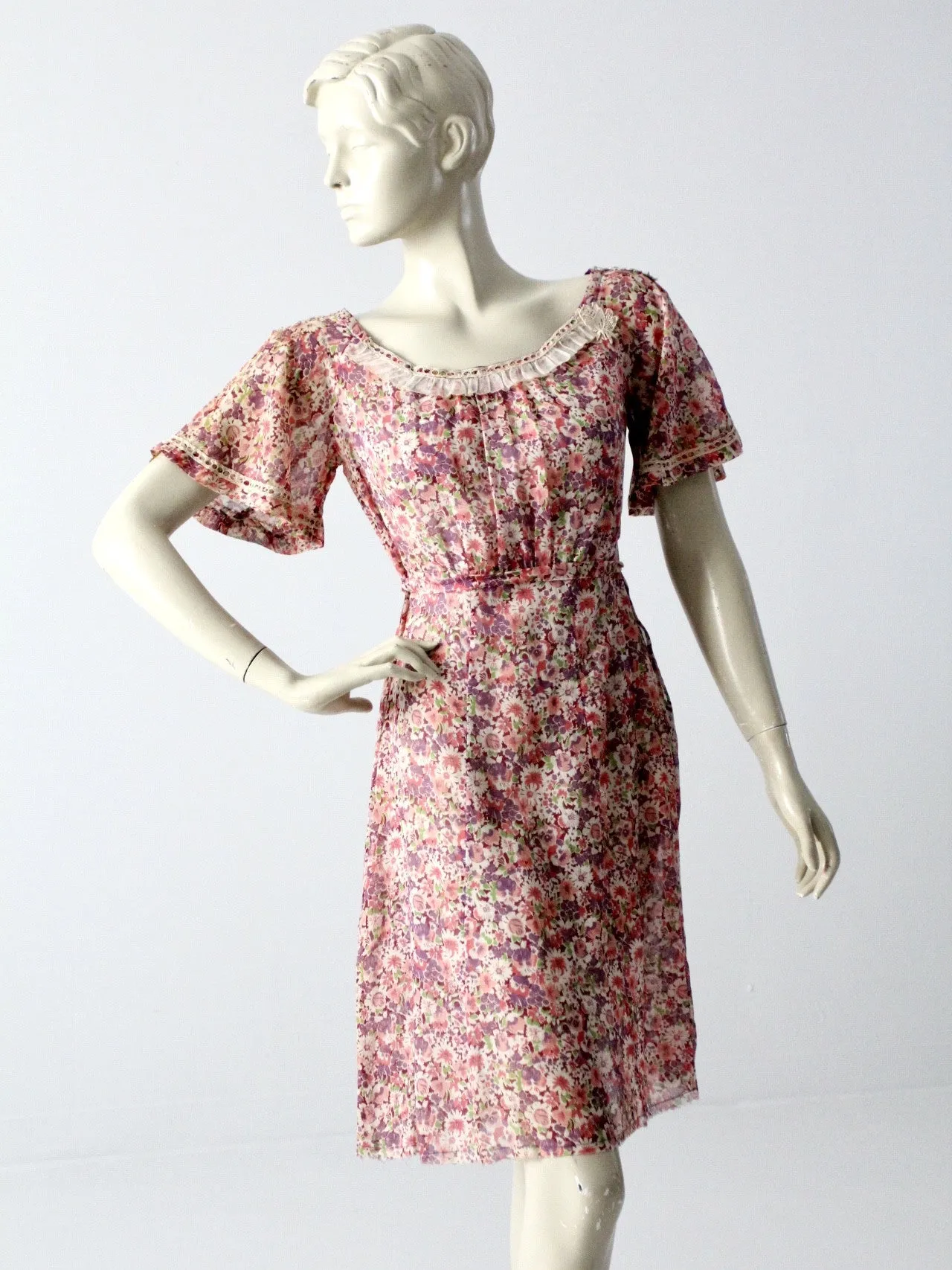 vintage 30s floral dress