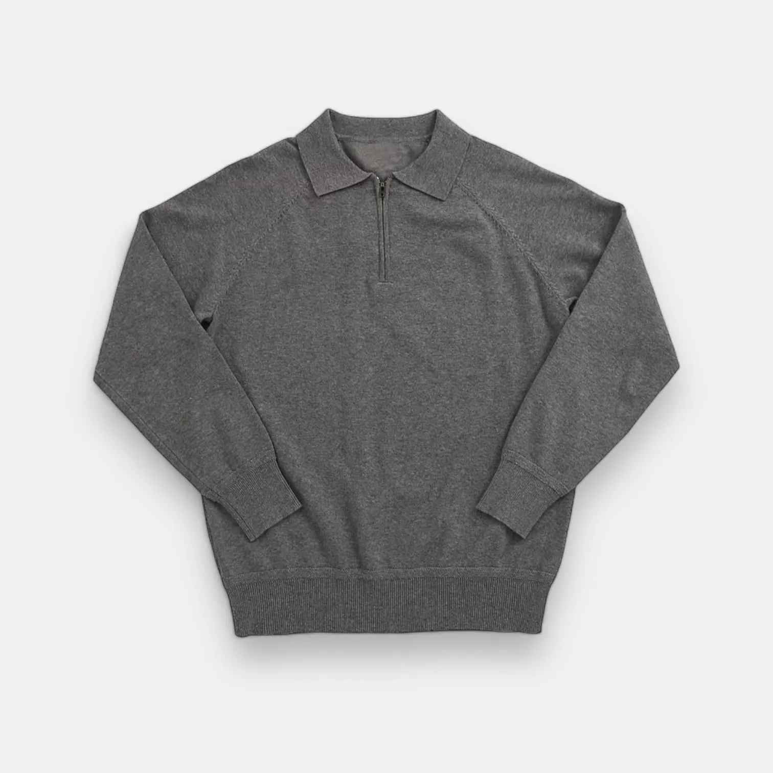 Vintage polo sweater with turn-down collar