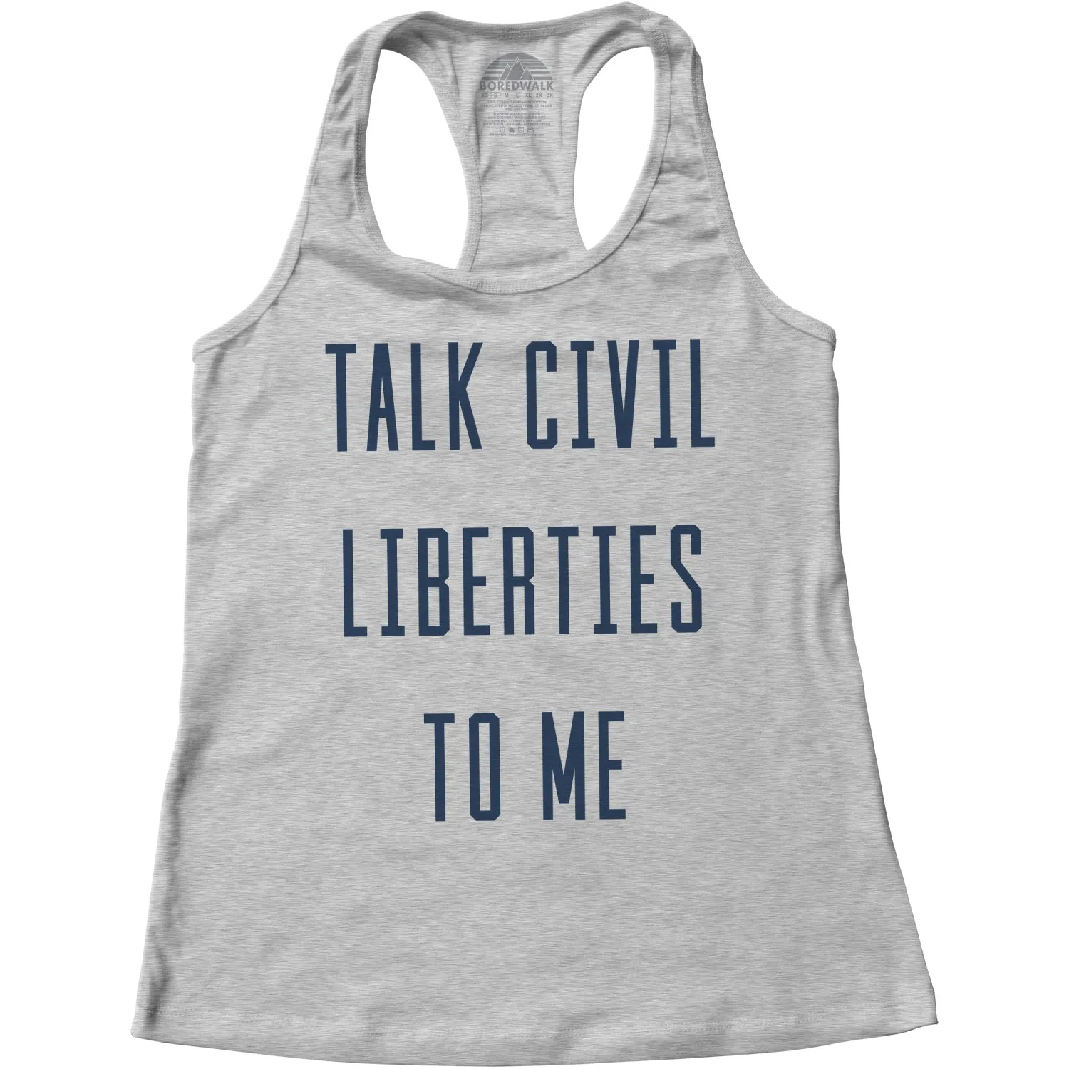 Women's Talk Civil Liberties to Me Racerback Tank Top