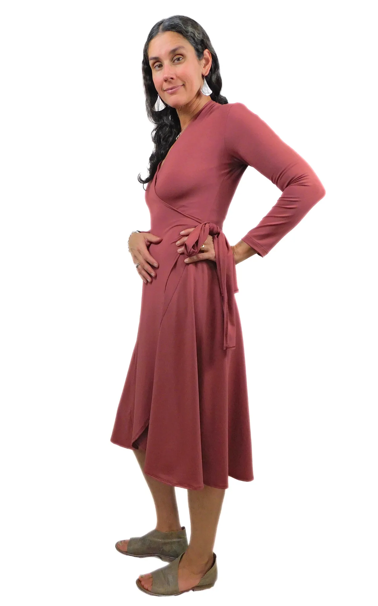 Wrap Dress - Marsala