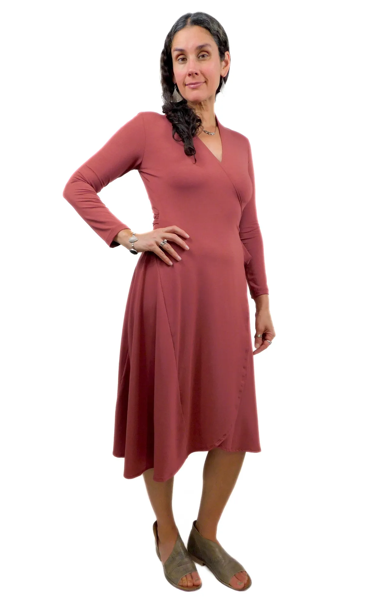 Wrap Dress - Marsala