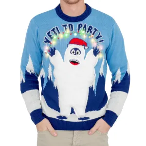 Yeti to Party Light up LED Ugly Christmas Sweater