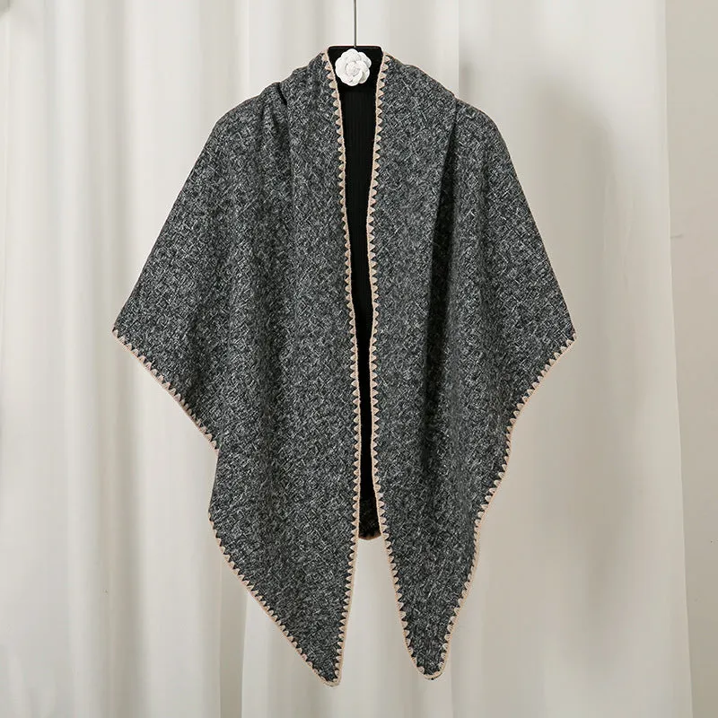 YR248  Faux cashmere triangular scarf shawl